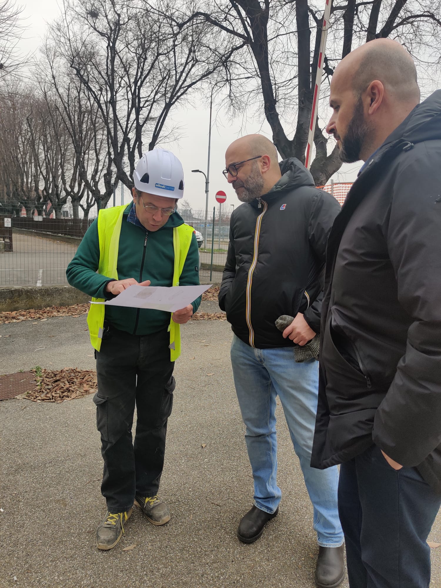 Matteo Nasciuti e Marco Ferri in visita al cantiere